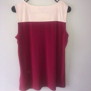 New York & Company Pink and White Blouse